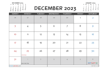 december 2023 calendar printable with holidays 2 banksia