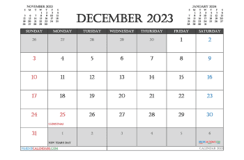 december 2023 calendar printable with holidays 2 castellar