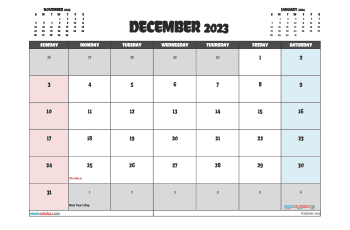 december 2023 calendar printable with holidays 3 chela