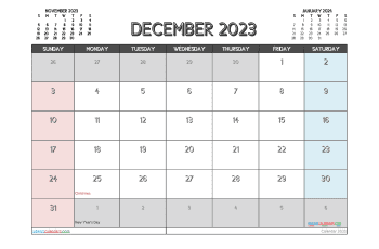 december 2023 calendar printable with holidays 3 cicleshadow