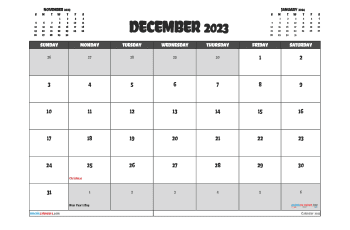 december 2023 calendar printable with holidays chela