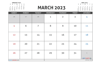 march 2023 calendar printable with holidays 2 alpha