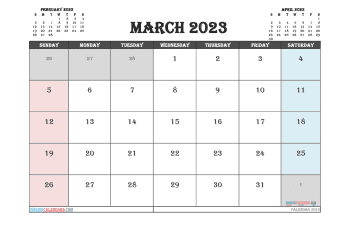 march 2023 calendar printable with holidays 3 algerian