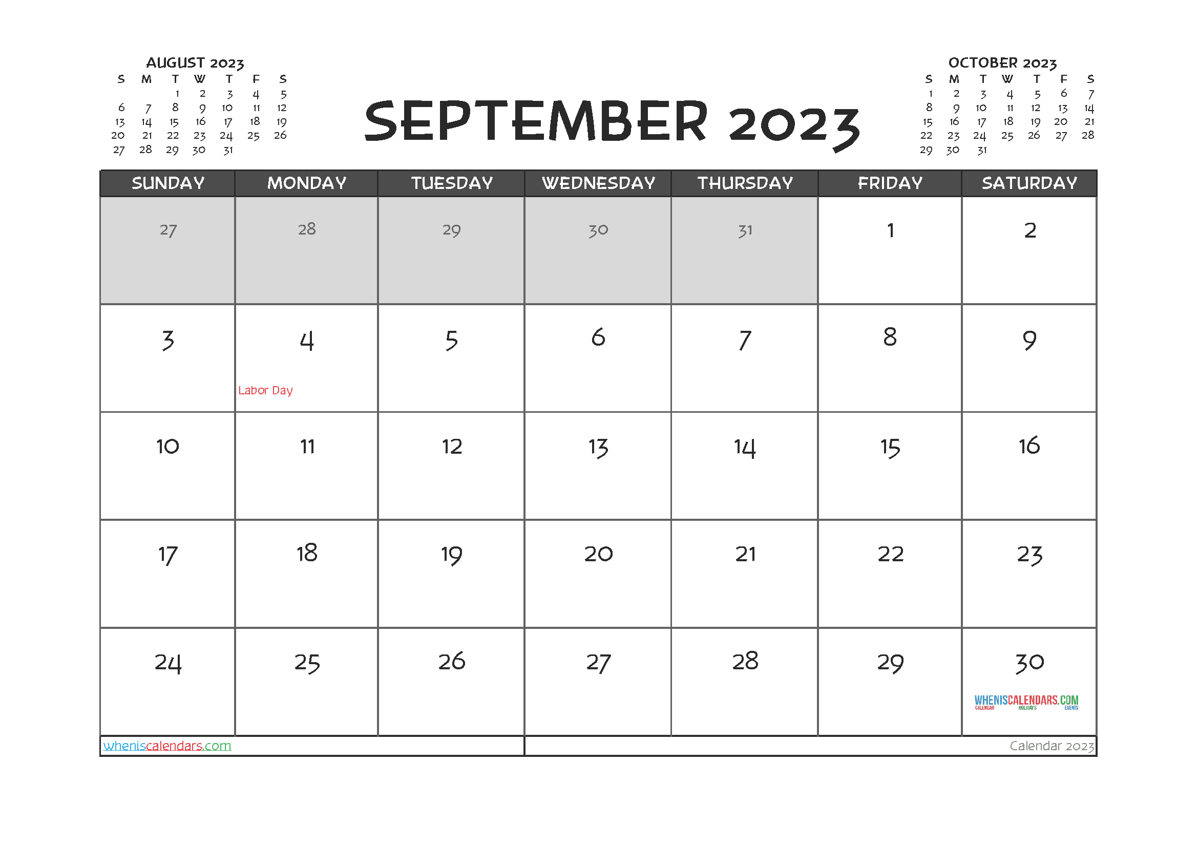 september 2023 calendar printable with holidays banksia