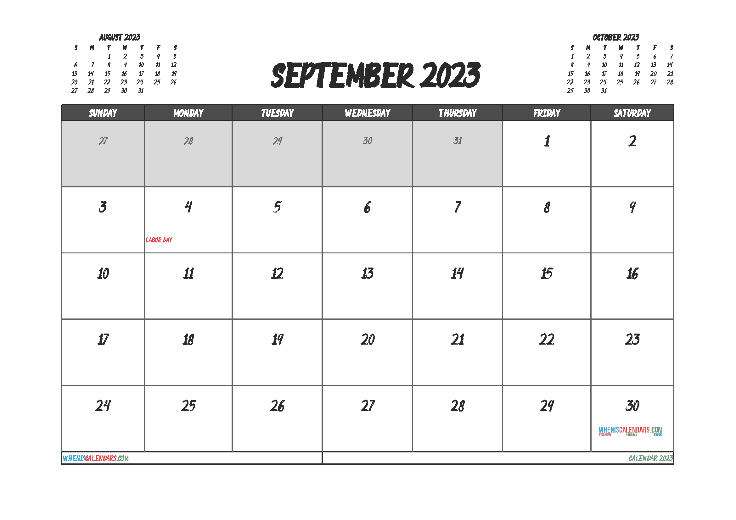 september 2023 calendar printable with holidays crushed